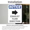 Signmission Exhaust Flow Direction Sign With Symbol, 7 in W x Rectangle, Vinyl Decal OS-2PACK-NS-D-710-V-12217 - alternate 3